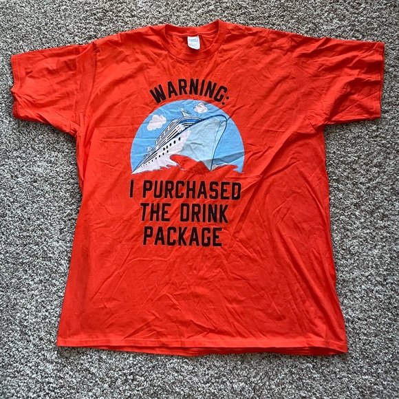 Cruise Shirt-Warning: I Purchased The Drink Package, 2XL - Picture 1 of 4